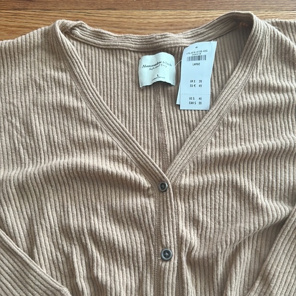 Abercrombie & Fitch ribbed tie waist long sleeve - Picture 2 of 4